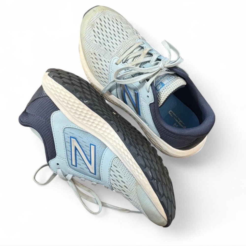New Balance Light and Dark Blue Athletic Sneakers - Picture 4 of 6